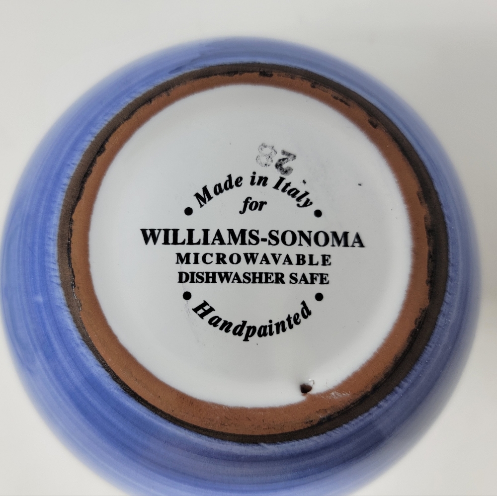 Pair of Williams Sonoma bowls Marisol Italy 4"h x 5.5"w. all purpose cereal soup - Picture 6 of 12